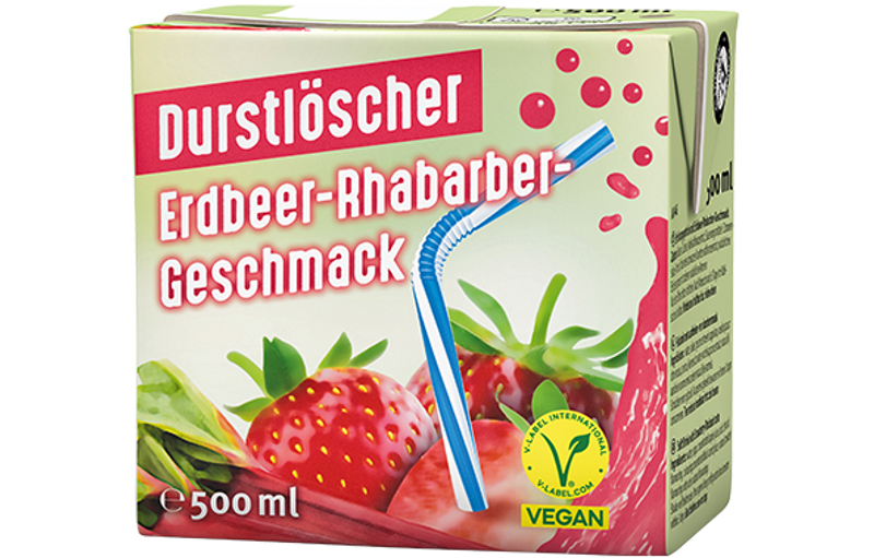 Durstlöscher Jordgubb & Rabarber 12 × 0,5 L