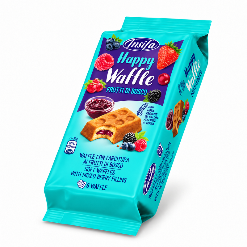 Insifa Happy Waffle Cake Berries 12 X 270 G