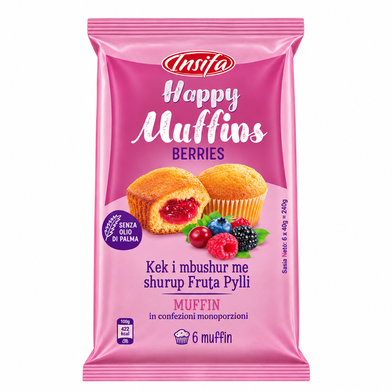 Insifa Happy Muffins Berries 12 X 222 G
