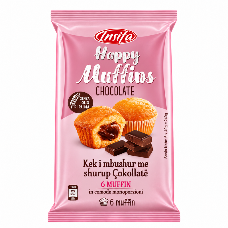Insifa Happy Muffins Chocolate 12 X 222 G