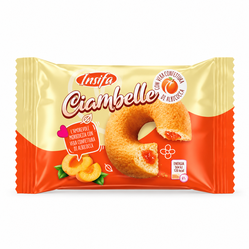 Insifa Ciambelle With Apricot 24 X 40 G