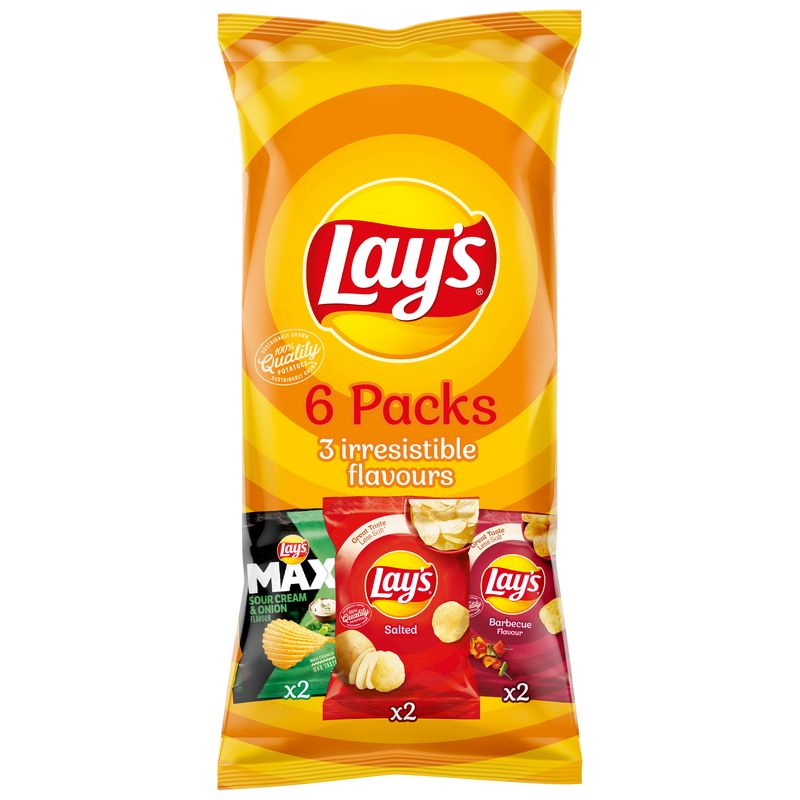 Lays 6-pack 14 X 165 G
