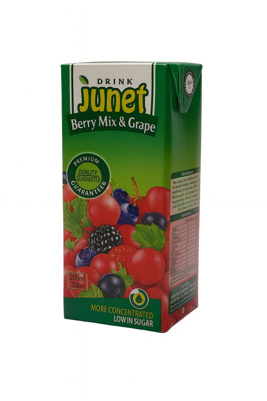 Junet Berry Mix & Grape 24 X 200 ML
