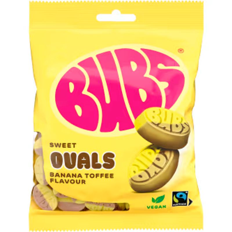 BUBS BANANA TOFFE OVALS 12 X 155G