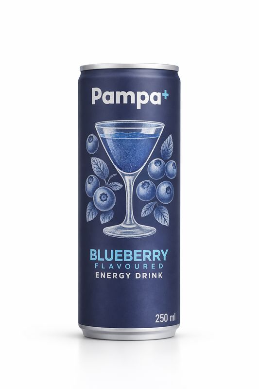 Pampa+ Blueberry Energy Drink 24 X 250 ML