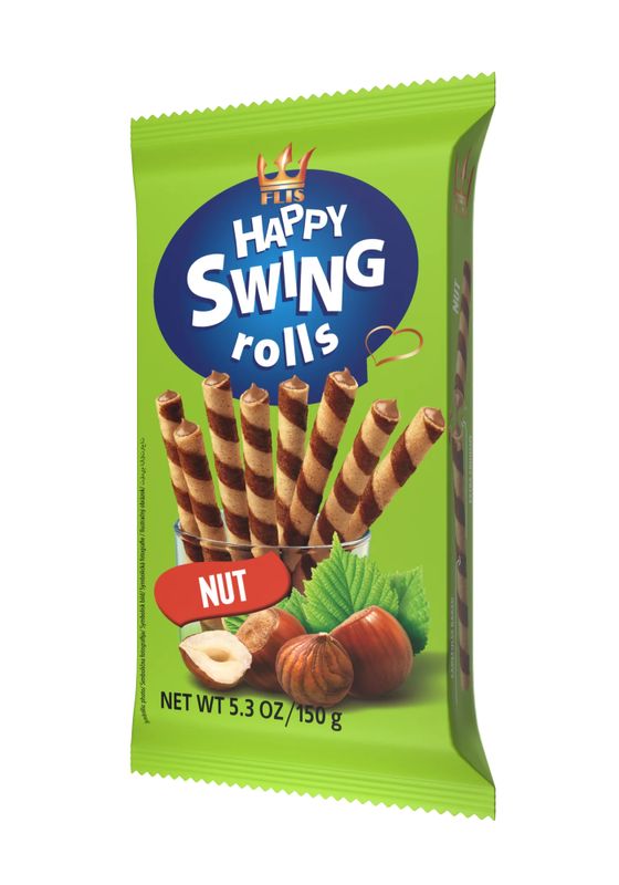 Happy Swing Rolls Hazelnut 16 X 150 G