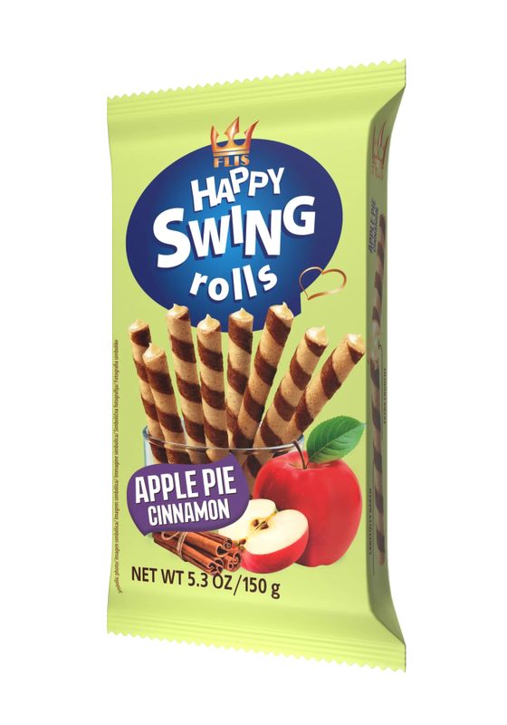 Happy Swing Rolls Apple Pie & Cinnamon 16 X 150 G
