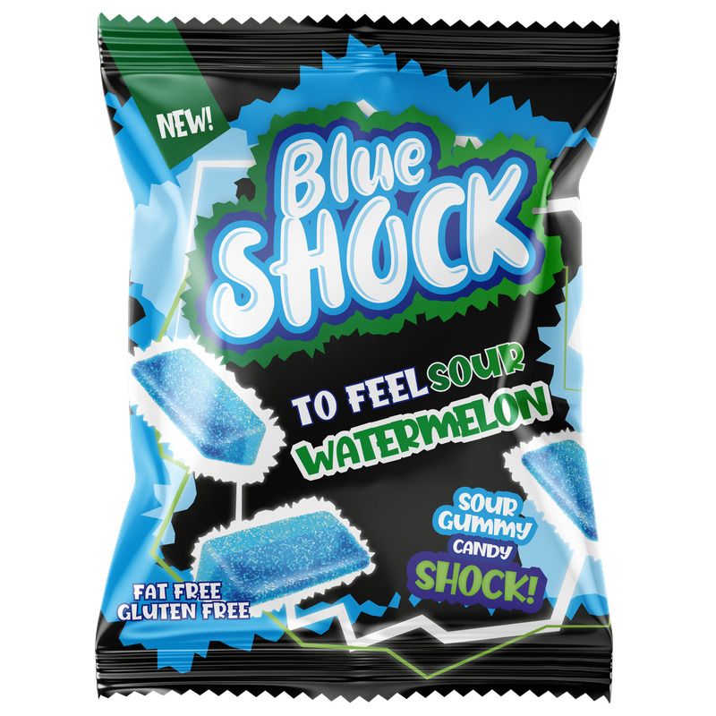 Blue Shock Sour Watermelon 12 X 80 G