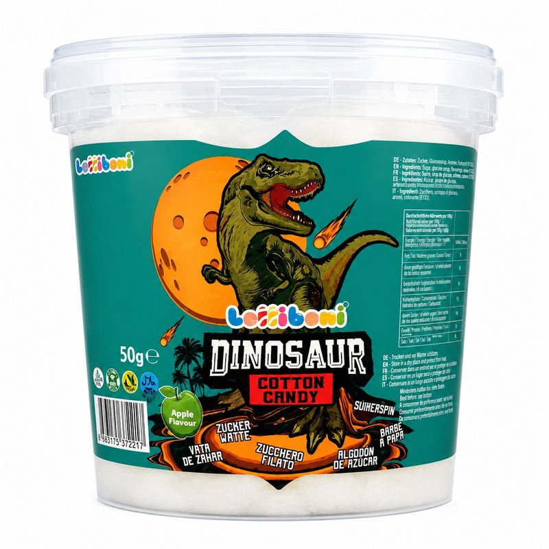 Lolliboni Dinosaur Cotton Candy 12 X 50 G