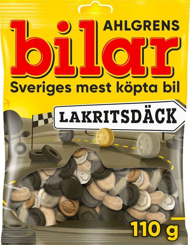 Ahlgrens Bilar Lakritsdäck 42 X 110 G