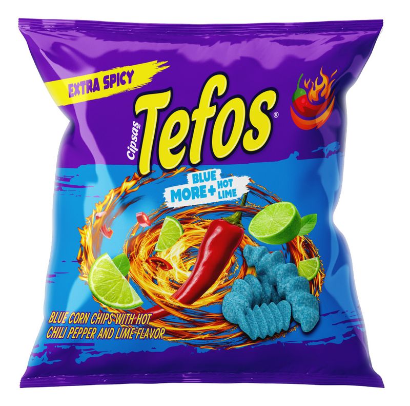 Tefos Chips Blue 40 X 25 G