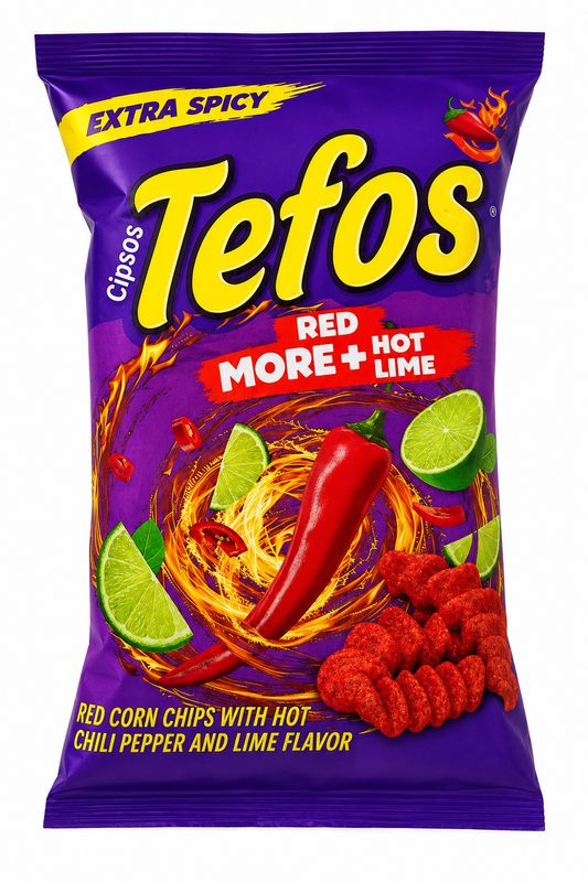 Tefos Chips Red 20 X 65 G
