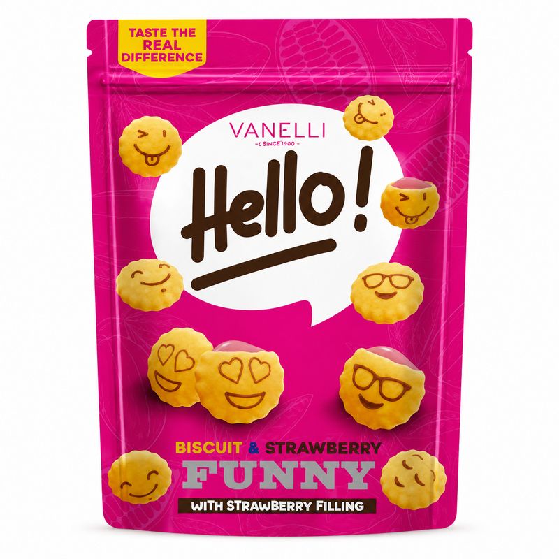 Vanelli Hello Funny Strawberry 24 X 100 G