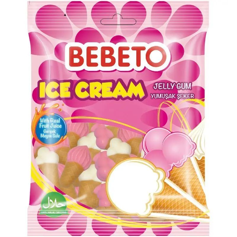Bebeto Ice Cream Gummy Candy 12 X 80 G