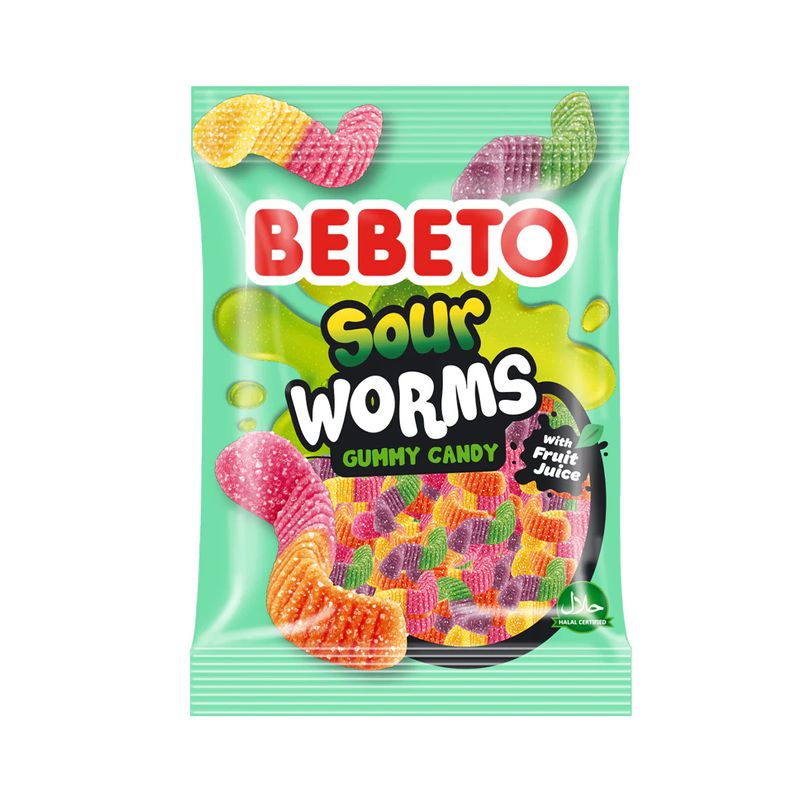 Bebeto Sour Worms 12 X 80 G