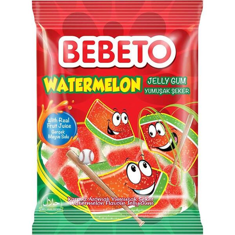 Bebeto Watermelon Gummy Candy 12 X 80 G