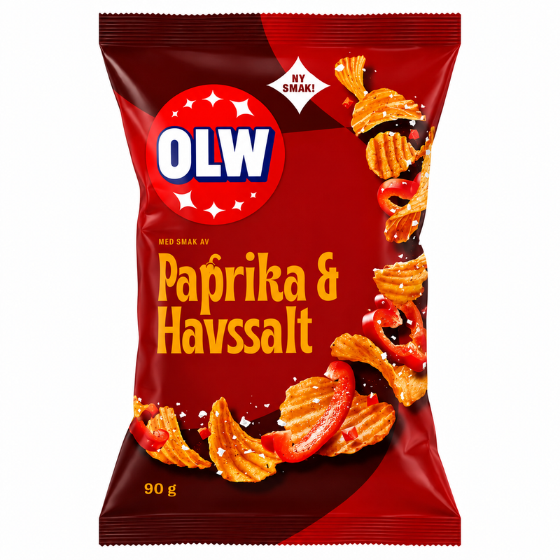 OLW Paprika & Havssalt 32 X 90 G