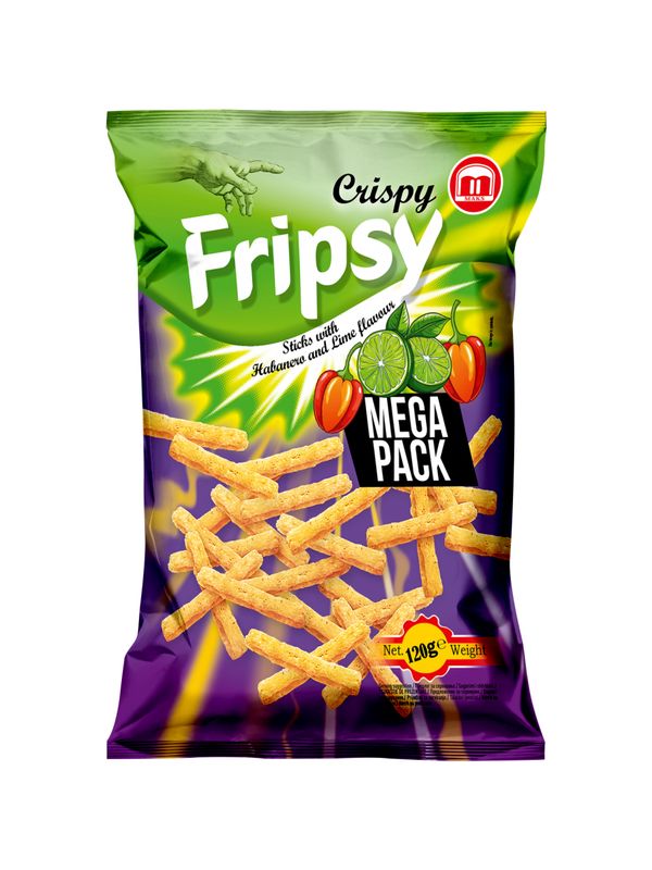 Crispy Fripsy Sticks Habanero Lime 12 X 75 G