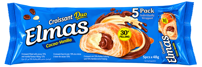 Elmas Chocolate Duo Croissant 5P 6 X 240 G
