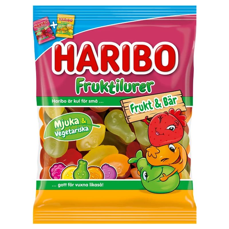 Haribo Fruktilurer Frukt & Bär 24 X 80 G