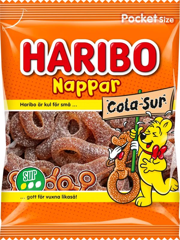 Haribo Cola Nappar Sur 24 X 70 G