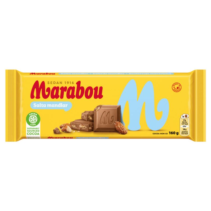 Marabou Salta Mandlar 15 X 160 G