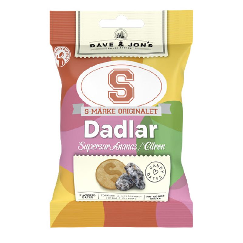 S-Märke Dadlar Ananas/Citron 20 X 50 G