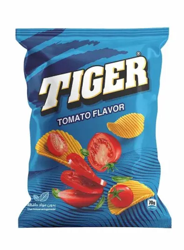 Tiger Chips Tomato 12 X 70 G
