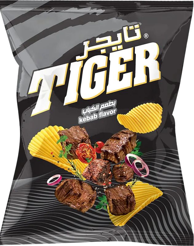 Tiger Kebab Chips 12 X 70 G
