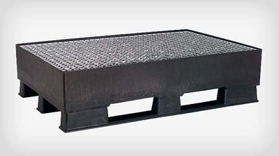 Fatskyddspall m. galvat galler 1200x800x315