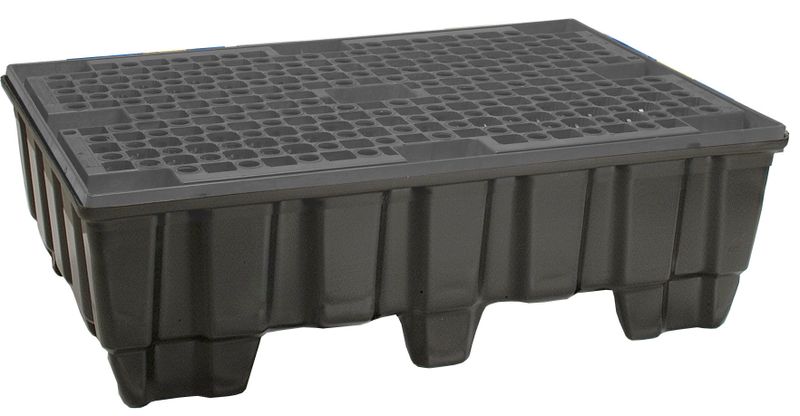 Miljöpall, HD-PE m. plastgaller 1220x820x420