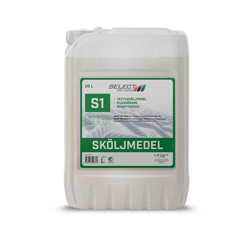 Leany Select Pro-Wash-S1 Sköljmedel 20 kg (parfymfri)