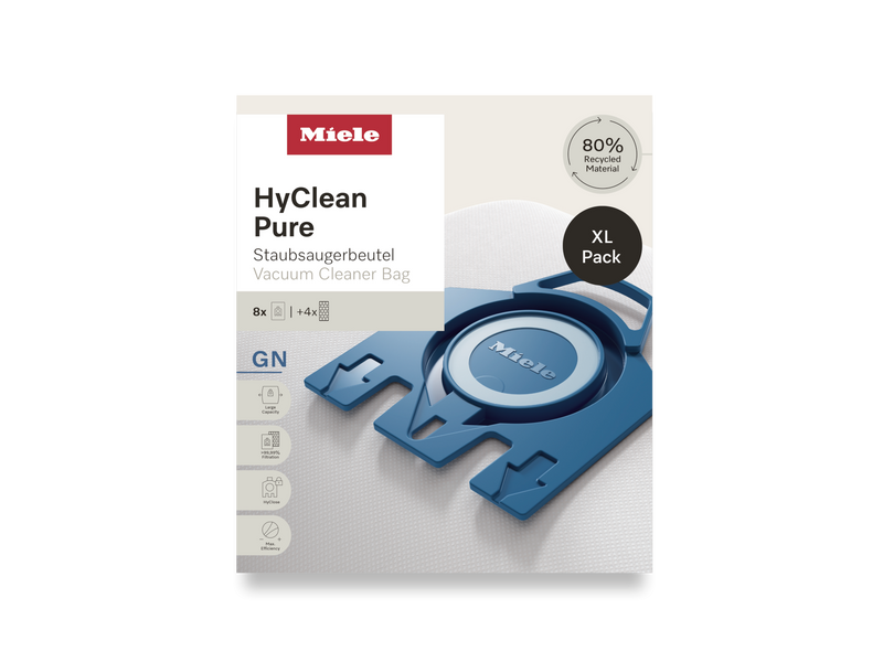 Miele 8 dammsugarpåsar HyClean Pure GN