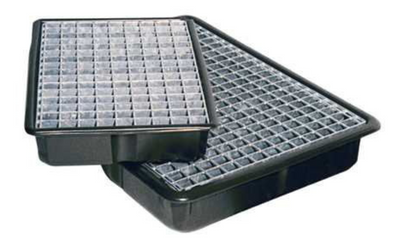 Skyddspall, galvat galler 600x400x110
