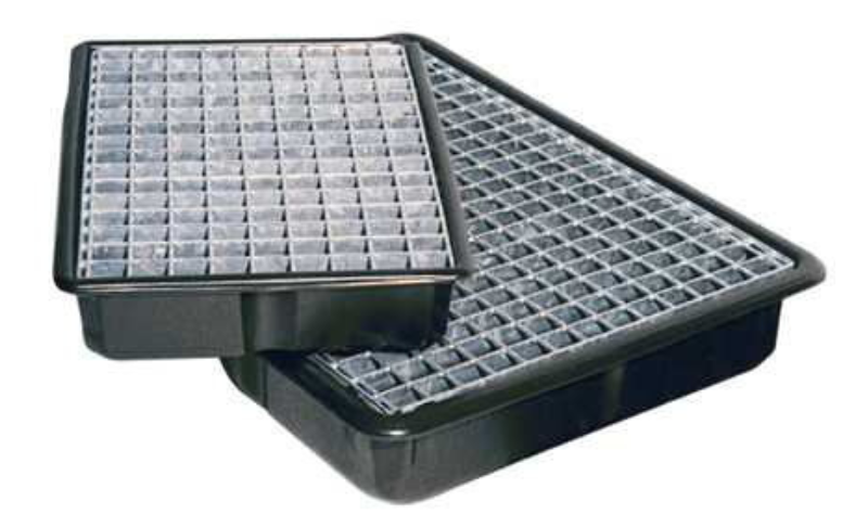 Skyddspall, galvat galler 600x400x110