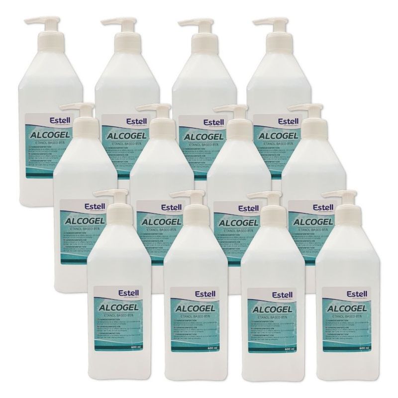 Estell Handdesinfektion Alcogel 85% STORPACK 12x600ml