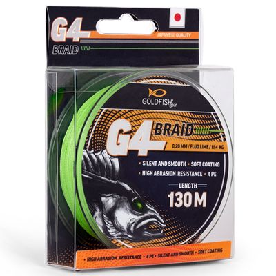 Goldfish Gear G4 Braid - 130m - Fluo Lime