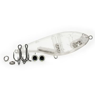 Buster Jerk Blank "Clear" - Shallow (Hooks, Rings & Eyes)