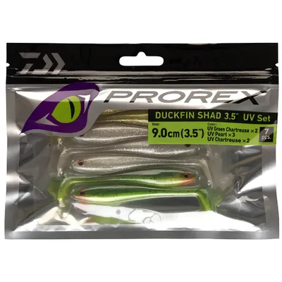 Prorex Duckfin Shad - 7p - 9cm - UV Set