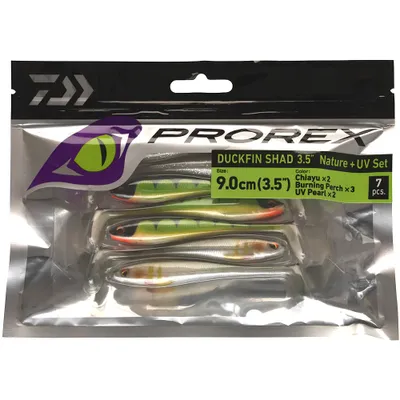 Prorex Duckfin Shad - 7p - 9cm - Nature+UV Kit
