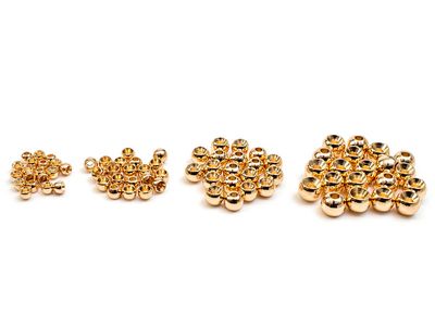 Brass Beads Förtyngningshuvud - Guld - 2 mm