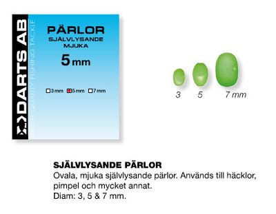 Lyspärlor Gröna - 5 mm