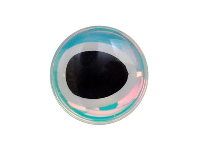 Epoxyögon Ovala - Svart/Vit/Pearl - 16 mm