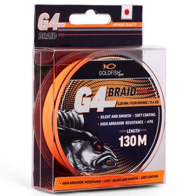 Goldfish Gear G4 Braid - 130m - Fluo Orange