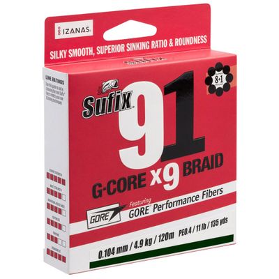 Sufix 91 Braid - 150m - Lo-Vis Green