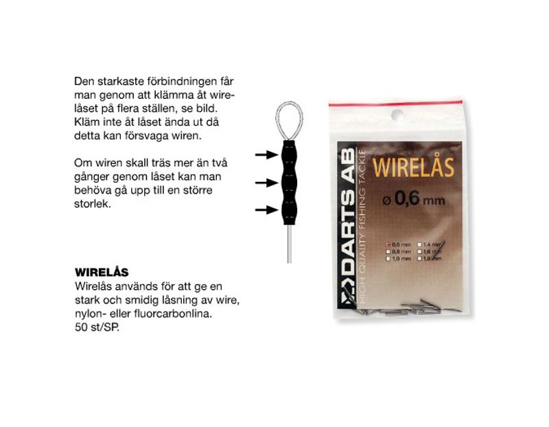 Wirelås Darts - 50st - 2,0 mm