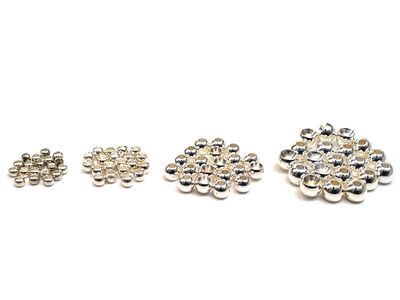 Brass Beads Förtyngningshuvud - Silver - 2 mm