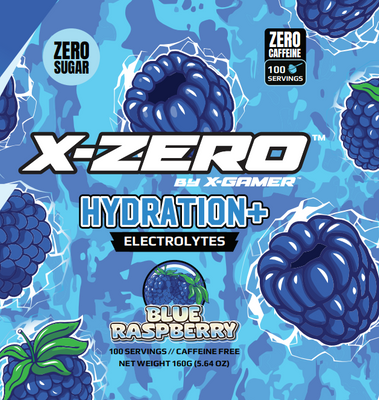 X-Zero Hydration Blue Raspberry (160g / 100 Portioner)