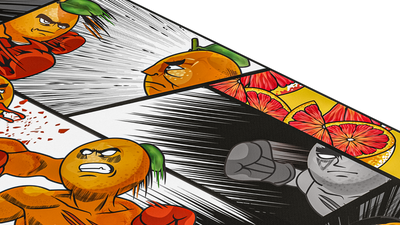 Rocky Blood Orange mousepad (1100x450mm)