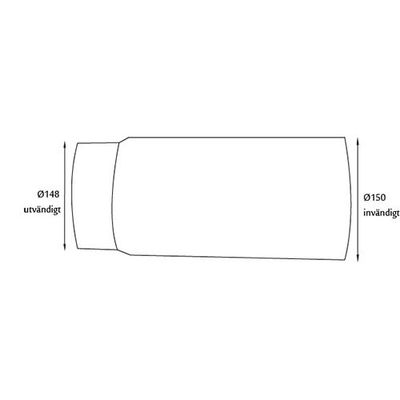 Kaminrör Ø150 1000mm